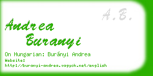 andrea buranyi business card